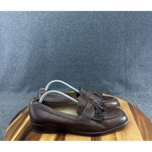 Bally Sarnico Brown Leather Loafers Kiltie Tassel Oxford Made in Italy 10.5B